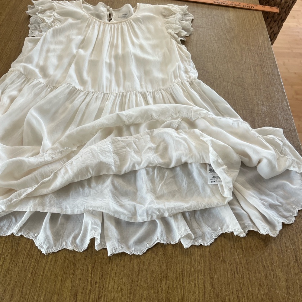 Aritizia Wilfred Sidione Cream Tiered Soft Romantic Mini Dress, Ruffles, Sz S - Picture 11 of 16